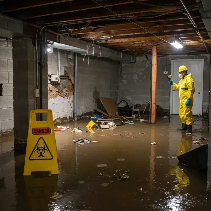 Flooded Basement Electrical Hazard in Farmington, MO Property